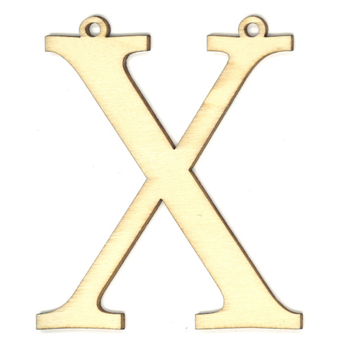 35996 Wooden 87mm Letter X