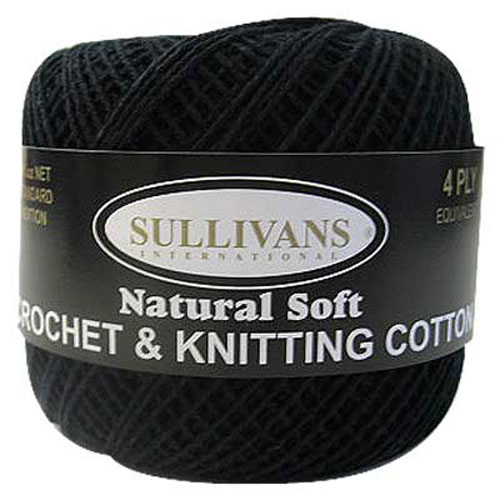 36025 Crochet Cotton 50 Gm Black