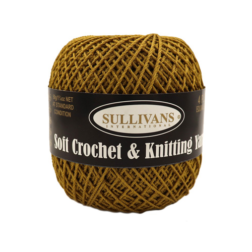 36126 Sullivans Crochet & Knitting Yarn 50gm Burnt Gold