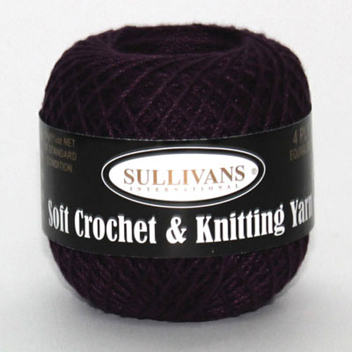 36134 Sullivans Crochet & Knitting Yarn 50gm Aubergine
