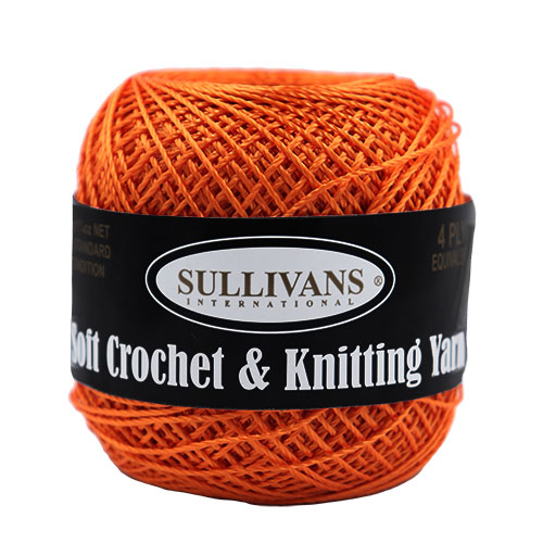 36147 Sullivans Crochet & Knitting Yarn 50gm Orange