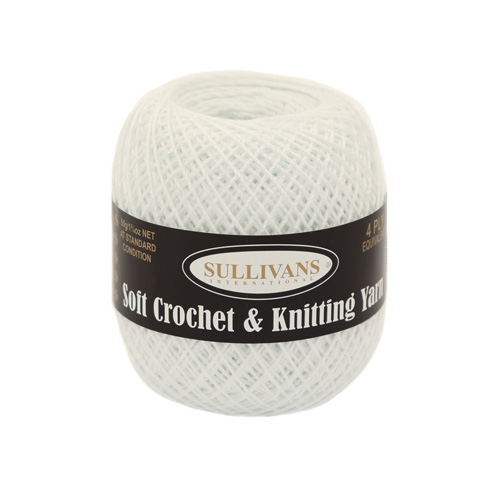 36152 Sullivans Crochet & Knitting Yarn 50gm White