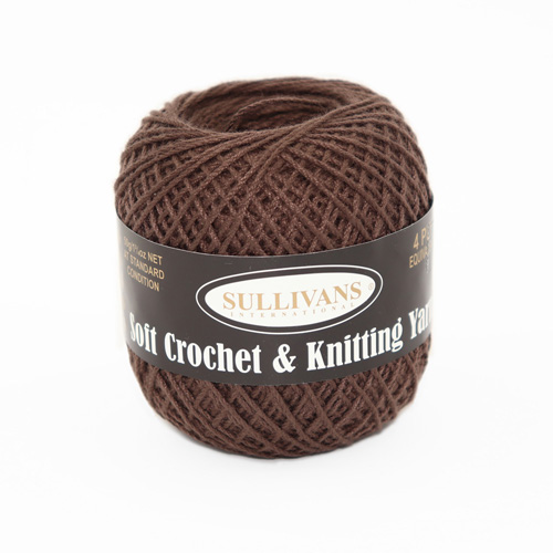 36160 Sullivans Crochet & Knitting Yarn 50gm Chocolate