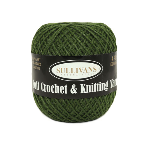 36165 Sullivans Crochet & Knitting Yarn 50gm Evergreem