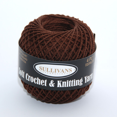 36183 Sullivans Crochet & Knitting Yarn 50gm Cocoa
