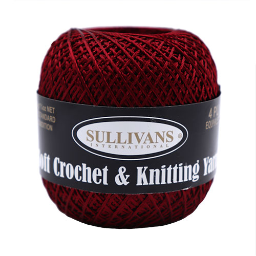 36298 Sullivans Crochet & Knitting Yarn 50gm Claret