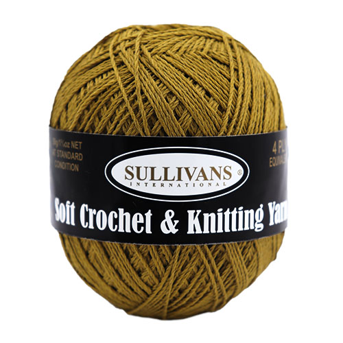 36308 Sullivans Crochet & Knitting Yarn 50gm Olive-gold