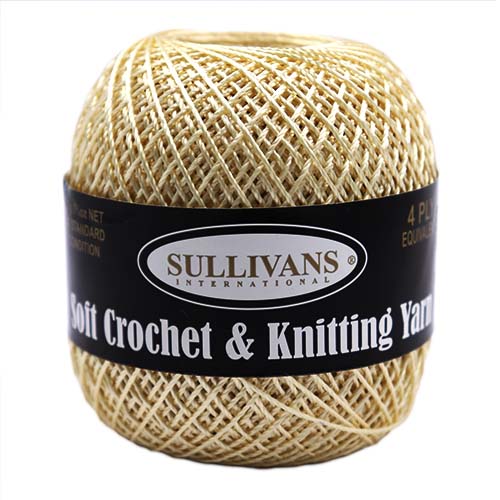 36319 Sullivans Crochet & Knitting Yarn 50gm Straw
