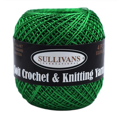 36322 Sullivans Crochet & Knitting Yarn 50gm Emerald Green