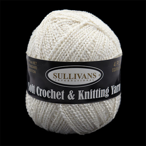 36328 Sullivans Boucle Acrylic Yarn Bianco / White  50g