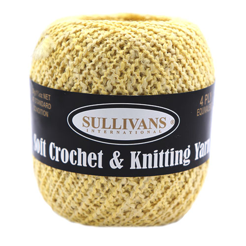 36331 Sullivans Boucle Acrylic Yarn Custard / Yellow  50g