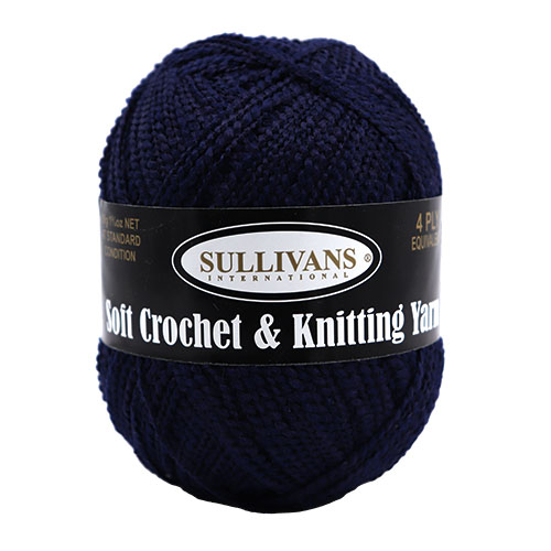 36334 Sullivans Boucle Acrylic Yarn Ink / Navy  50g