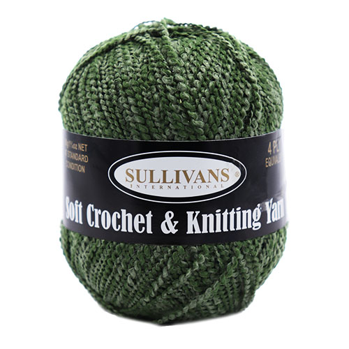 36336 Sullivans Boucle Acrylic Yarn Spinach / Green 50g