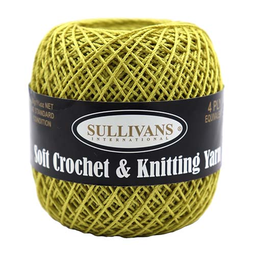 36340 Sullivans Crochet & Knitting Yarn 50gm Limeade