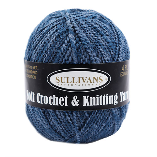 36341 Sullivans Boucle Acrylic Yarn Shadow Azzure Blue 50g