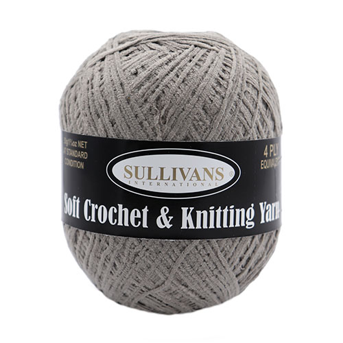 36361 Sullivans Crochet & Knitting Chenille Yarn 50gm Umber (grey)