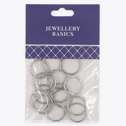 36779 Split Ring 16mm Dark Silver