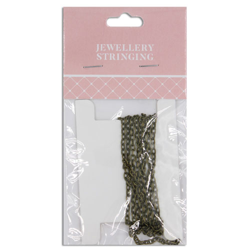 36851 Straight Chain 1m Oval Link 4x3mm Boho Gold