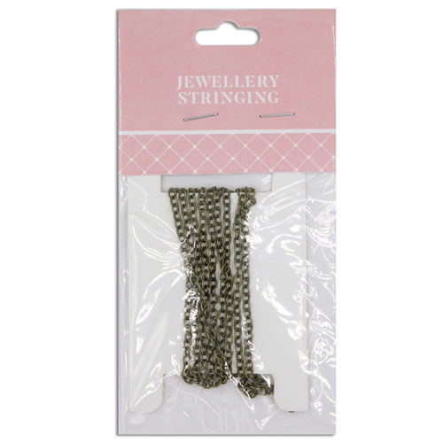 36852 Straight Chain 1m Oval Link 3x2mm Boho Gold