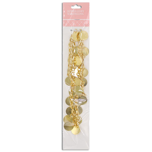 36868 Chain 6mm Links 15mm Disks Gold