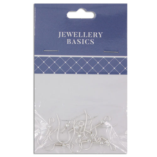 36891 Earring Shepherd Hooks 20mm Silver