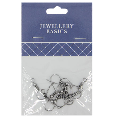 36892 Earring Shepherd Hooks 20mm Antique Silver
