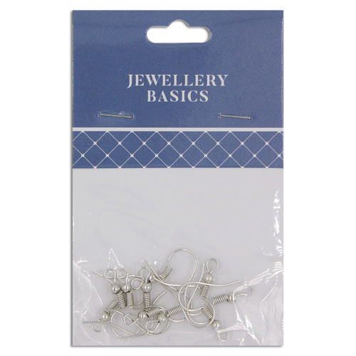 36893 Earring Shepherd Hooks 20mm Dark Silver