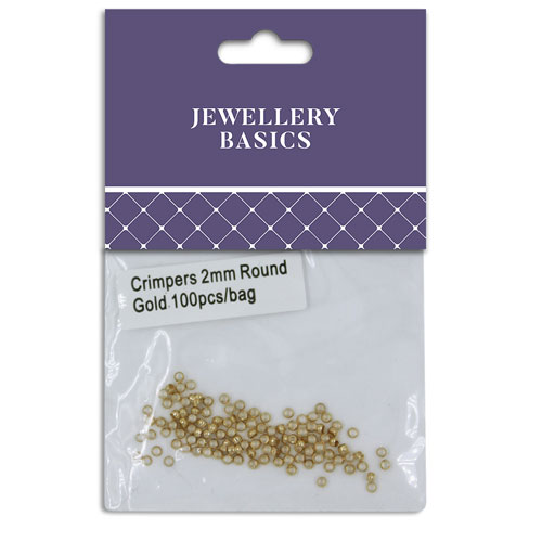 36940 Crimpers 2mm Gold