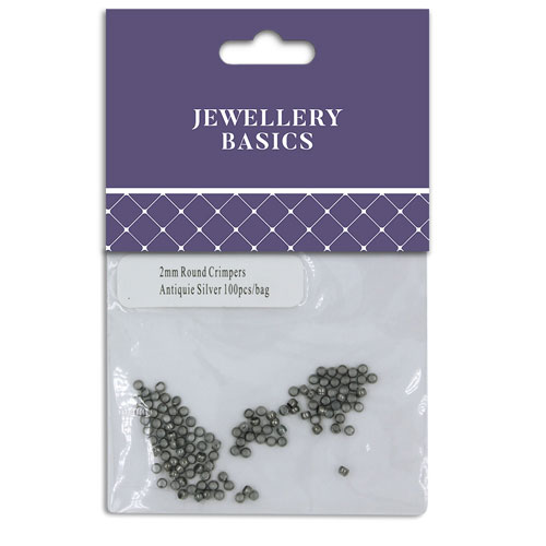 36941 Crimpers 2mm Antique Silver