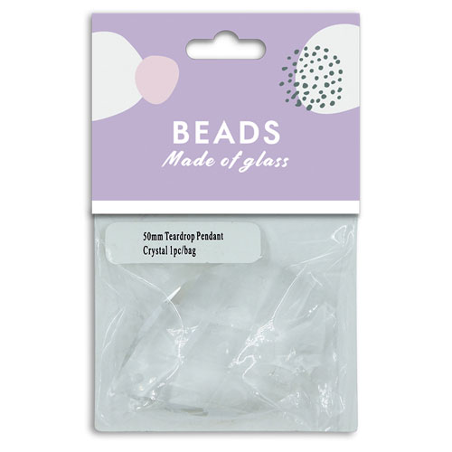 36972 Teardrop Pendant 50mm Crystal