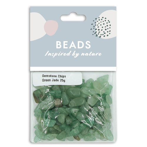 36979 Gemstone Chips 10mm Green Jade