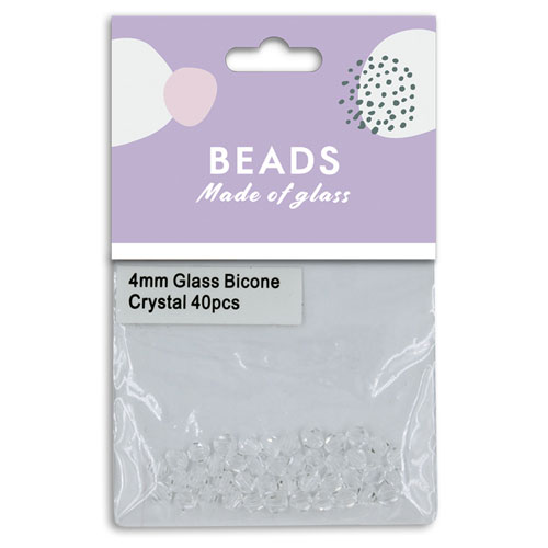 36988 Glass Bicone 4mm Crystal