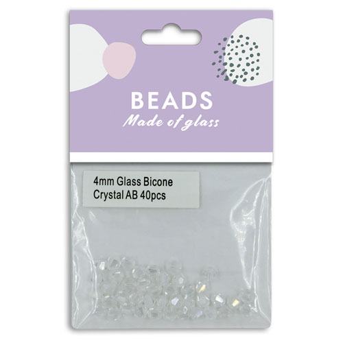 36989 Glass Bicone 4mm Crystal Ab