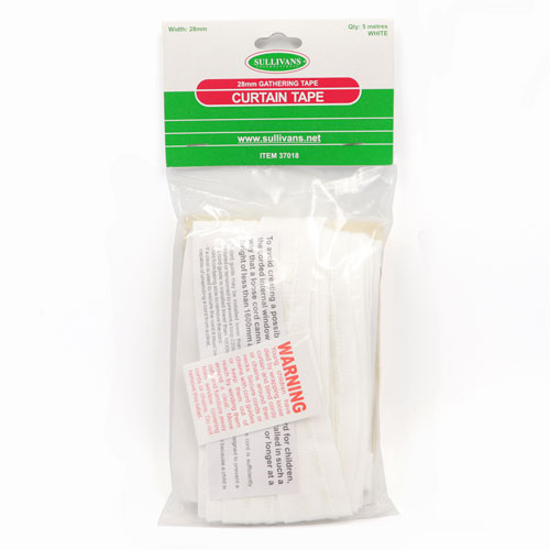 37018 Curtain Tape 28mm White
