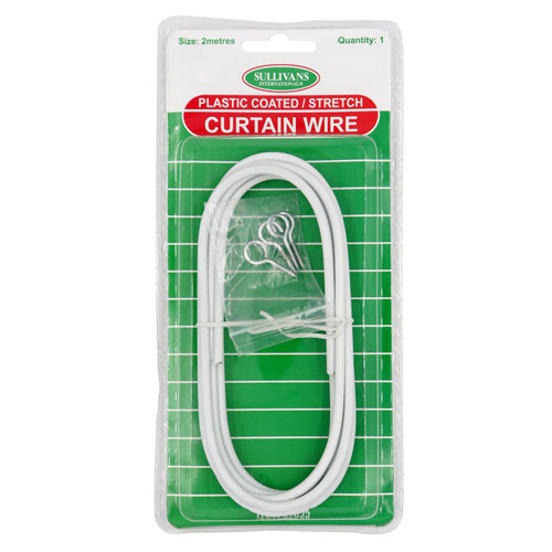 37022 Sullivans Pvc Covered Curtain Wire  - 2m