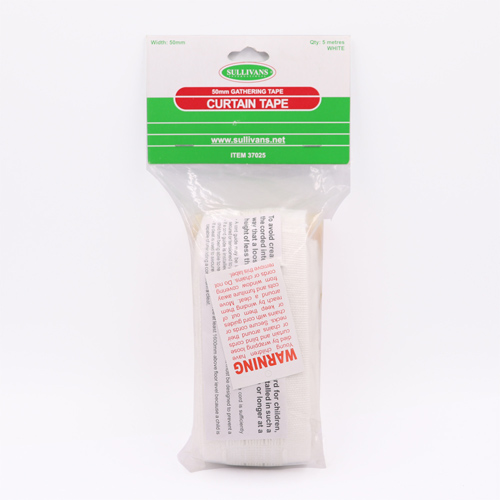 37025 Curtain Tape 50mm White