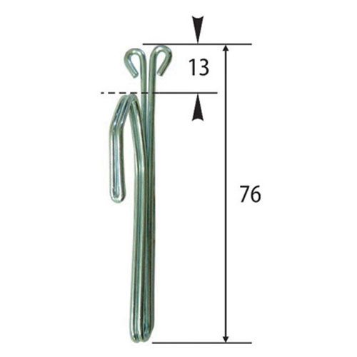 37045 Curtain Hook 76mm Metal