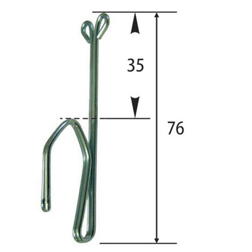 37051 Curtain Hook 76mm Metal 35mm Heading - 200 Pc Bag