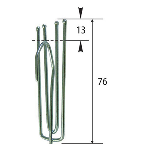 37062 Curtain Hook 76mm Metal