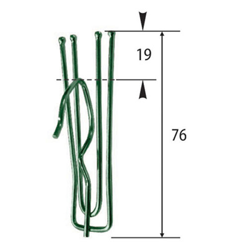 37063 Curtain Hook 76mm Metal