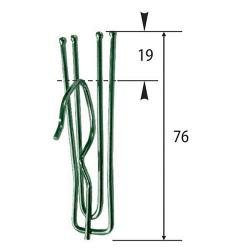 37064 Curtain Hook 76mm Metal