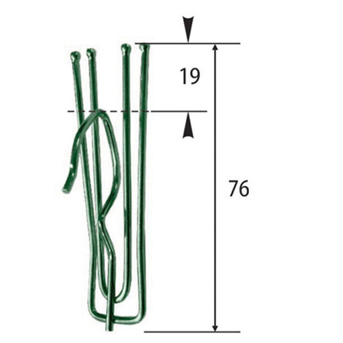 37065 Curtain Hook 76mm Metal