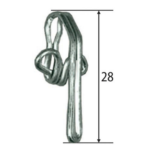 37072 Curtain Hook 28mm Metal