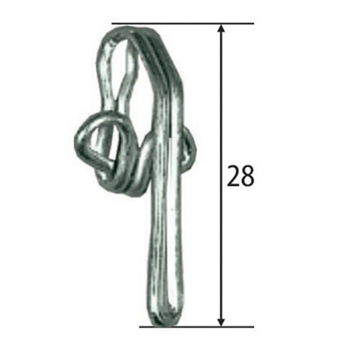 37073 Curtain Hook 28mm Metal