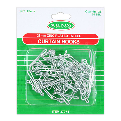 37074 Sullivans 28mm Curtain Hooks - 25pcs 