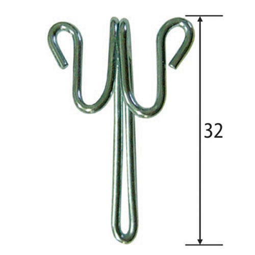 37076 Curtain Hook 32mm Metal