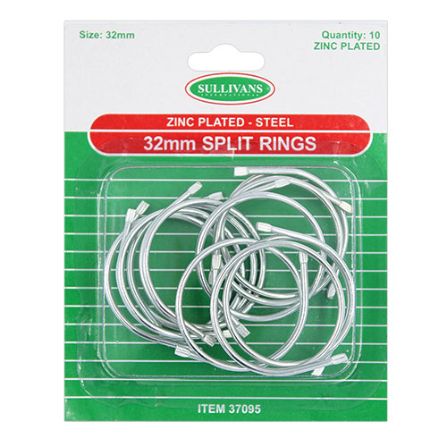 37095 Sullivans 32mm Split Ring - Steel 10 Pcs