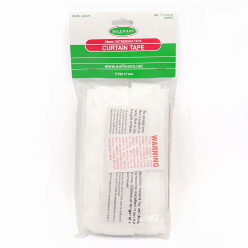 37164 Curtain Tape 28mm White