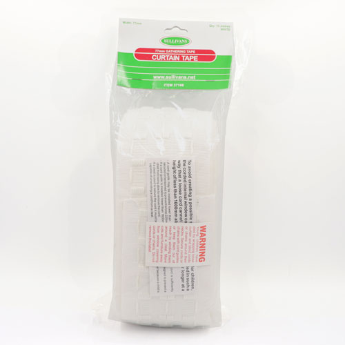 37166 Curtain Tape 77mm White