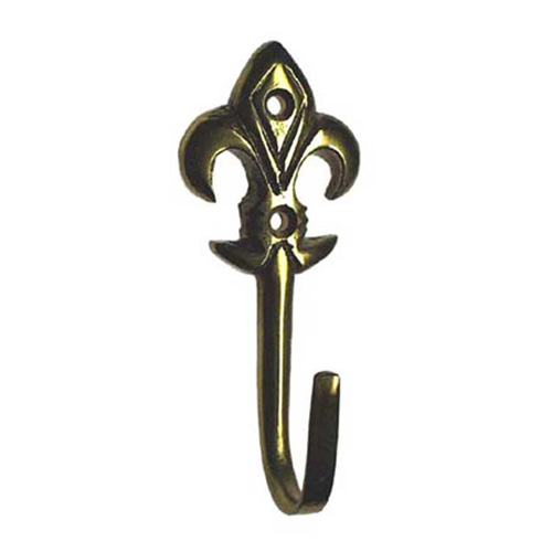 37458 Tie Back Hook 70mm Brass